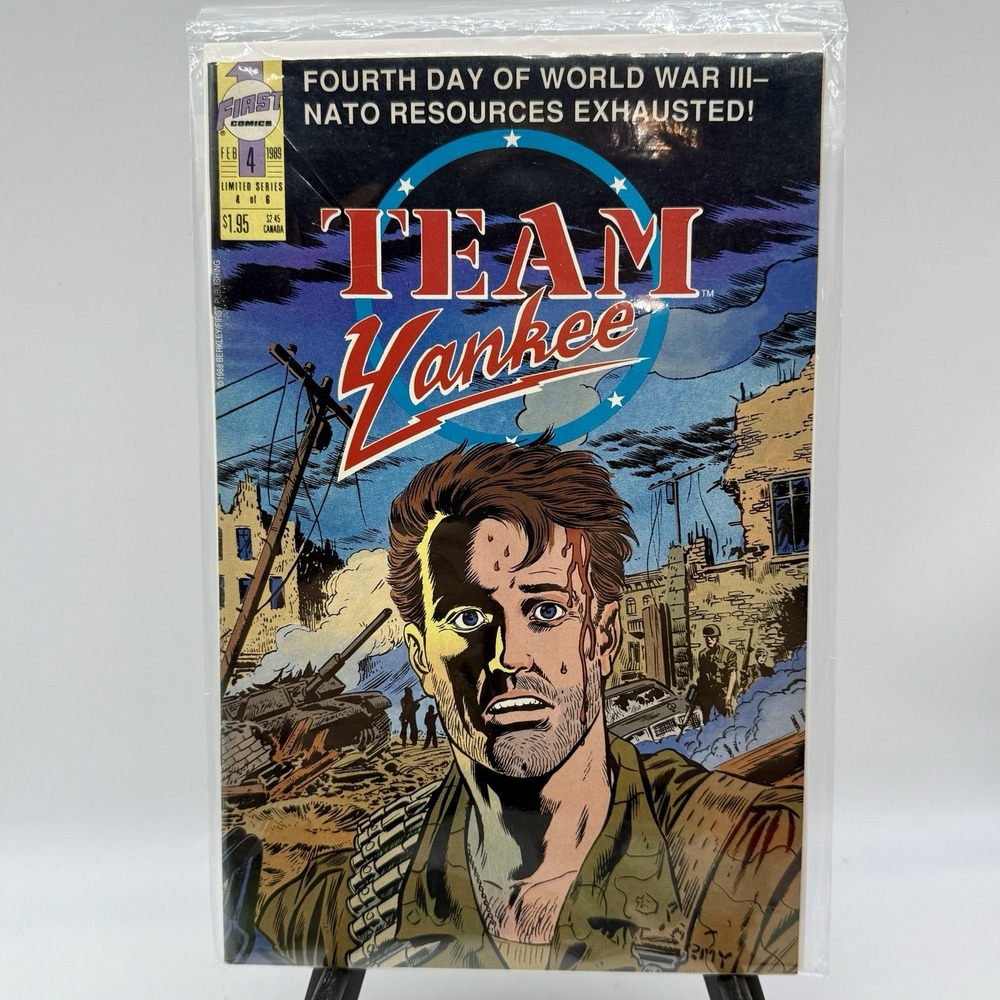 Team Yankee #4 Berkley Publishing First‎ Comics 1989 Bagged And Boarded